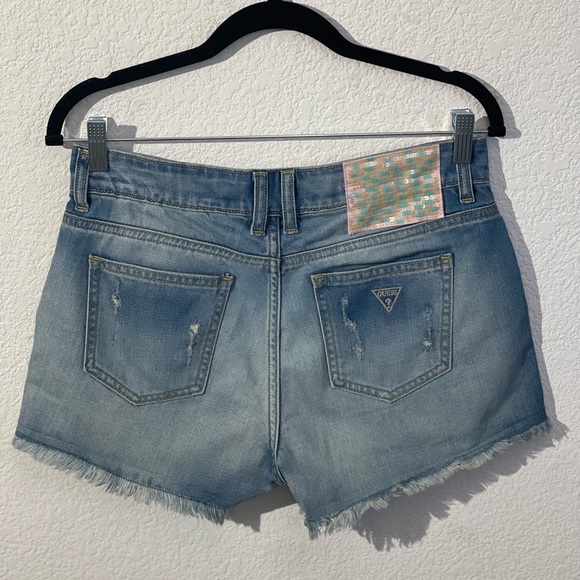 Guess Originals Sequin Denim Short 
Style #W31D11D04Q0 - Picture 2 of 5